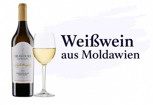Frisch, aromatisch und ausgewogen – moldawische Weißweine glänzen mit Zitrus-, Blüten- und Steinobstnoten. Ideal zu Fisch, Geflügel und leichten Gerichten.